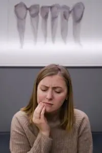 woman with jaw pain